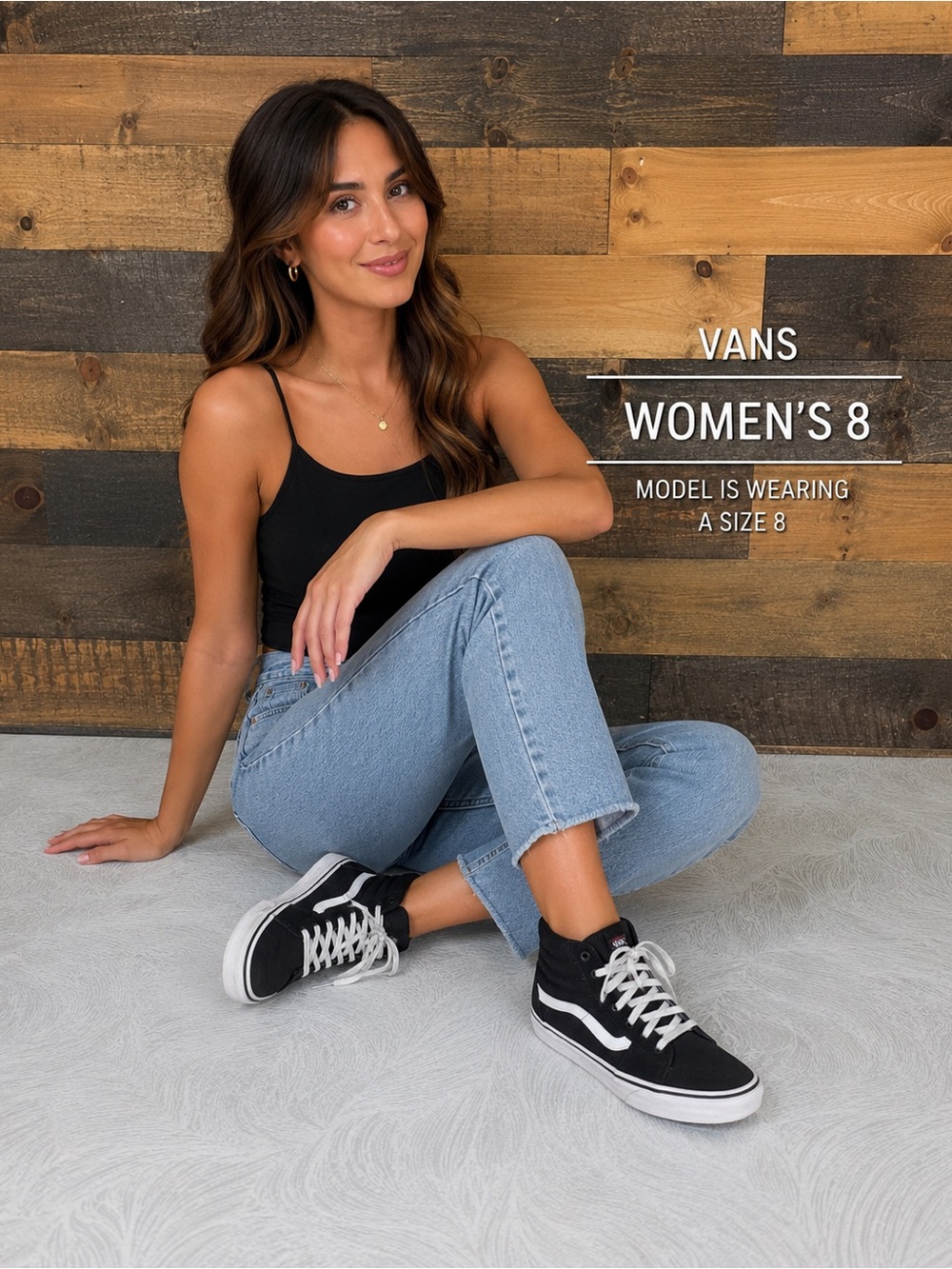 Vans Women's Black & White High-Top Skate Shoes